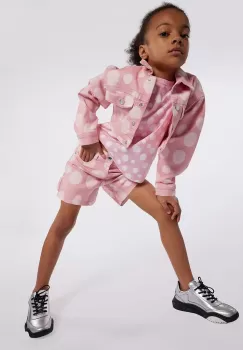 Marc Jacobs geaca de blugi pentru copii culoarea roz imagine