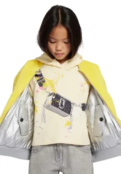 Marc Jacobs geaca reversibila pentru copii culoarea argintiu, W60583 imagine