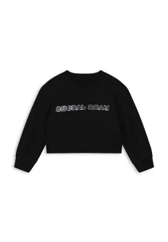 Marc Jacobs hanorac de bumbac pentru copii culoarea negru, cu imprimeu, W60263 imagine