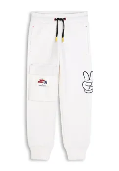 Marc Jacobs pantaloni de trening din bumbac pentru copii x Disney culoarea bej, cu imprimeu, W60466 imagine