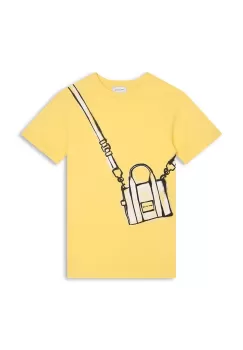 Marc Jacobs rochie din bumbac pentru copii culoarea auriu, mini, drept imagine