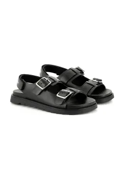 Marc Jacobs sandale din piele pentru copii culoarea negru, W60399 imagine