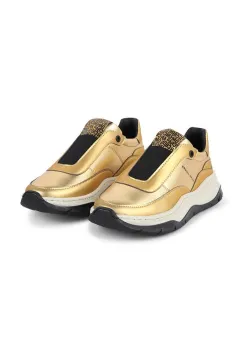 Marc Jacobs tenisi din piele copii culoarea auriu, W60375 imagine