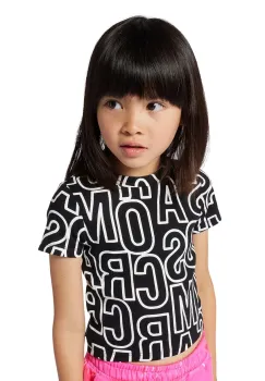 Marc Jacobs tricou copii culoarea negru, W60462 imagine