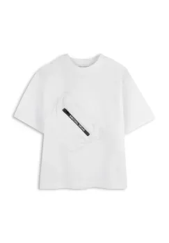 Marc Jacobs tricou de bumbac pentru copii culoarea alb, neted, W60449 imagine