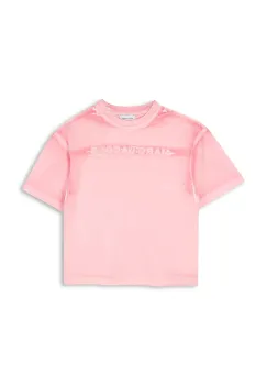 Marc Jacobs tricou de bumbac pentru copii culoarea roz, cu imprimeu, W60657 imagine
