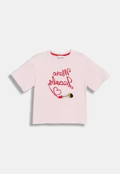 Marc Jacobs tricou de bumbac pentru copii culoarea roz, W60579 imagine