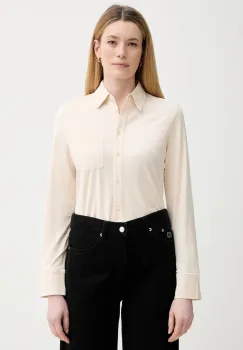 Marc O'Polo camasa culoarea bej, cu guler clasic, regular, 600200152201 imagine