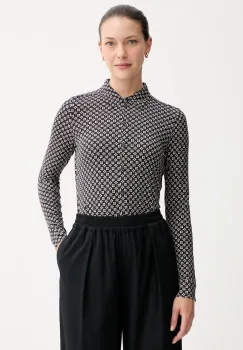 Marc O'Polo camasa culoarea negru, cu guler clasic, regular, 508226452319 imagine