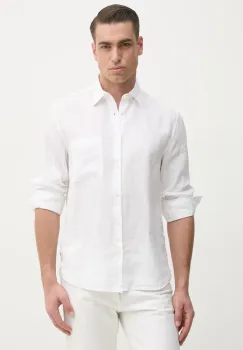 Marc O'Polo camasa de in culoarea alb, cu guler clasic, regular, M23742842318 imagine