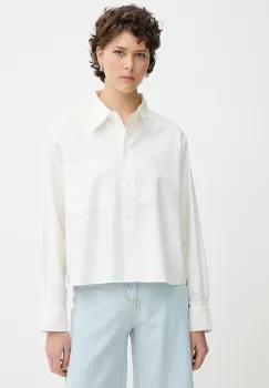 Marc O'Polo camasa din bumbac culoarea alb, cu guler clasic, relaxed, 5000005561 imagine