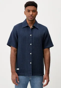 Marc O'Polo camasa din bumbac culoarea albastru marin, cu guler clasic, regular, 5000006546 imagine