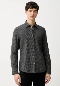 Marc O'Polo camasa din bumbac culoarea gri, cu guler clasic, regular, M30732642358 imagine