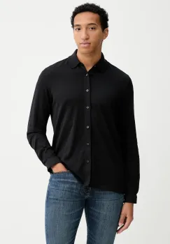 Marc O'Polo camasa din bumbac culoarea negru, cu guler clasic, regular, 529214455042 imagine