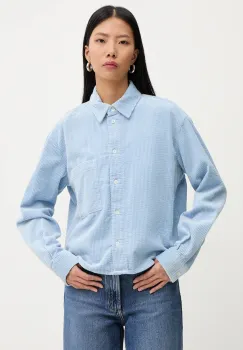 Marc O'Polo camasa din velur cu guler clasic, relaxed, 5000007448 imagine