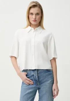 Marc O'Polo camasa femei, culoarea alb, cu guler clasic, relaxed, 5000005872 imagine
