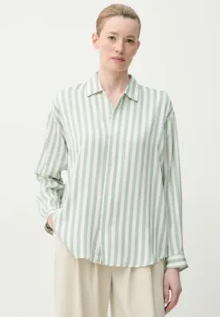 Marc O'Polo camasa femei, culoarea verde, cu guler clasic, relaxed, 502120842109 imagine
