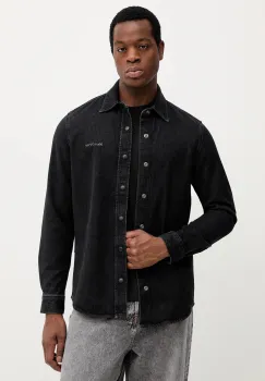Marc O'Polo camasa jeans culoarea negru, cu guler clasic, regular, 528912922006 imagine