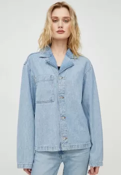 Marc O'Polo camasa jeans femei, cu guler clasic, relaxed imagine