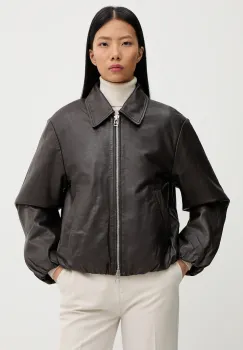 Marc O'Polo geaca de piele culoarea maro, de tranzitie, 5000007903 imagine