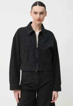 Marc O'Polo geaca jeans culoarea negru, de tranzitie, oversize, 5000006256 imagine