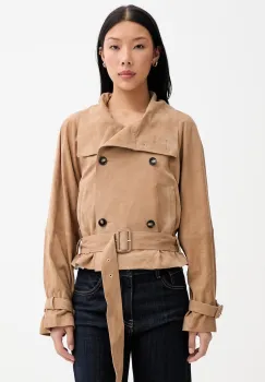 Marc O'Polo geaca oversize pentru femei, din piele intoarsa imagine