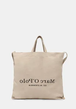 Marc O'Polo geanta de bumbac culoarea bej, B0118680301800 imagine