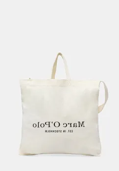 Marc O'Polo geanta de bumbac culoarea bej, B0118680301800 imagine