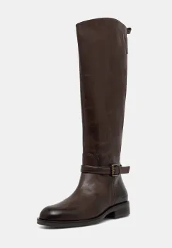 Marc O'Polo ghete de piele Enza culoarea maro, cu toc plat, 50819088001100 imagine