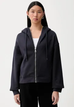 Marc O'Polo hanorac de bumbac culoarea bleumarin, cu gluga, uni, 5000007531 imagine