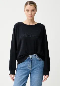 Marc O'Polo hanorac de bumbac culoarea bleumarin, cu imprimeu, 508407354063 imagine