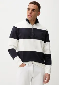 Marc O'Polo hanorac de bumbac culoarea bleumarin, cu model, 5000007806 imagine