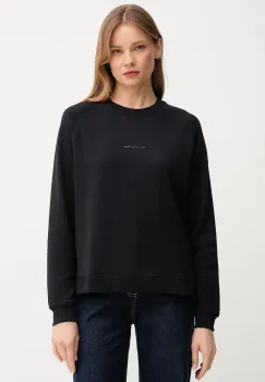 Marc O'Polo hanorac de bumbac culoarea negru, uni, 5000006286 imagine