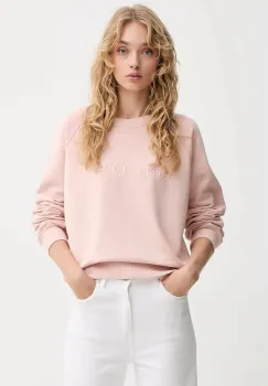 Marc O'Polo hanorac de bumbac culoarea roz, cu imprimeu, 508407354063 imagine