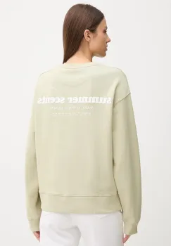 Marc O'Polo hanorac de bumbac culoarea verde, cu imprimeu, 5000006575 imagine