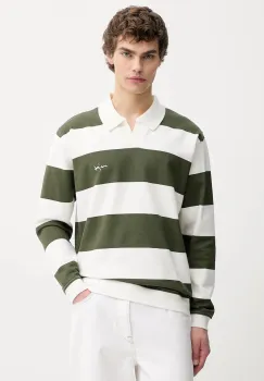 Marc O'Polo hanorac de bumbac culoarea verde, cu imprimeu, 5000007716 imagine