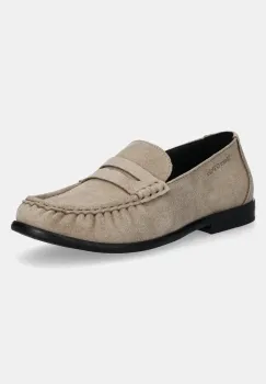 Marc O'Polo mocasini din piele intoarsa FIONA 1B femei, culoarea bej, cu toc plat, 50118633202300 imagine