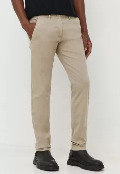 Marc O'Polo pantaloni barbati, culoarea albastru marin, cu fason chinos imagine