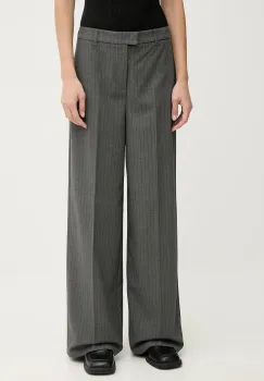 Marc O'Polo pantaloni culoarea gri, lat, high waist, 5000007623 imagine