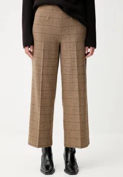 Marc O'Polo pantaloni culoarea maro, lat, high waist, 508026210423 imagine