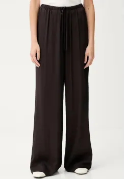 Marc O'Polo pantaloni culoarea maro, lat, high waist, 508116910143 imagine