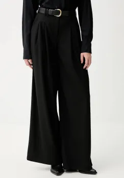 Marc O'Polo pantaloni culoarea negru, lat, high waist, 5000007912 imagine