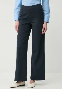 Marc O'Polo pantaloni femei, culoarea albastru marin, lat, high waist, M02411910033 imagine