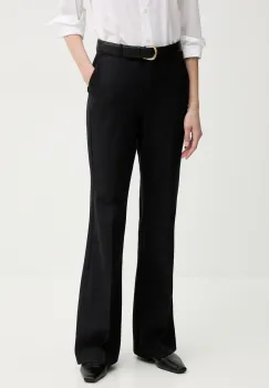 Marc O'Polo pantaloni femei, culoarea bleumarin, evazati, high waist, 502006410035 imagine