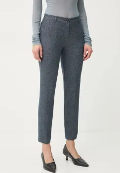 Marc O'Polo pantaloni femei, culoarea gri, mulata, high waist, 411301619133 imagine