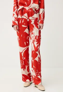 Marc O'Polo pantaloni femei, culoarea portocaliu, drept, high waist, 503085510291 imagine