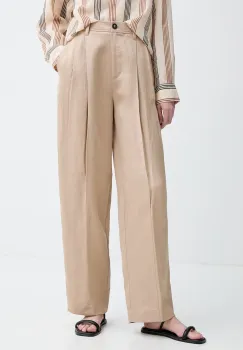 Marc O'Polo pantaloni pentru femei, cu amestec de in imagine