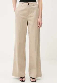 Marc O'Polo pantaloni wide leg pentru femei, din bumbac imagine