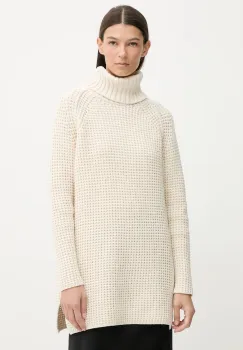 Marc O'Polo pulover culoarea bej, calduros, cu guler, 5000007659 imagine