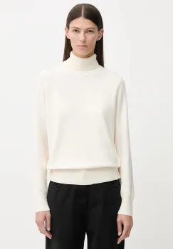 Marc O'Polo pulover culoarea bej, light, cu guler, 5000007462 imagine